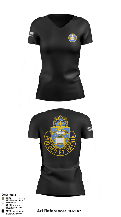 Chaplain Corps 559157 Women's Short Sleeve V-neck Shirt - 3
