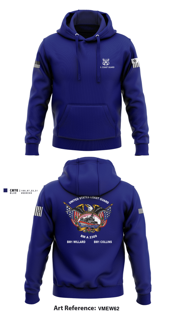 Hoodie, , Coast Guard, Teamtime, Team time, sublimation, custom sports apparel, team uniforms, spirit wear, spiritwear, sports uniforms, custom shirts, team store, custom team store, fundraiser sports, apparel fundraiser