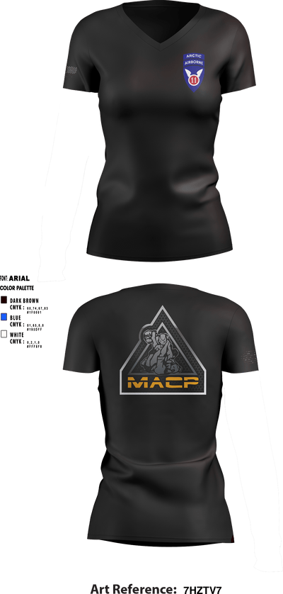 Spartan Combat Training Center 46616976 Women's Short Sleeve V-neck Shirt - 1