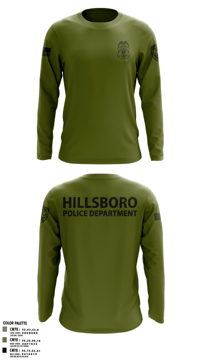 Hillsboro Police Department 31441057 Long Sleeve Performance Shirt - 9