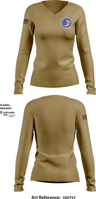 Women's Long Sleeve Vneck Shirt, JIATF-South, Air Force, Teamtime, Team time, sublimation, custom sports apparel, team uniforms, spirit wear, spiritwear, sports uniforms, custom shirts, team store, custom team store, fundraiser sports, apparel fundraiser
