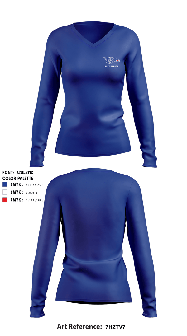 Women's Short Sleeve Vneck Shirt, Hutchinson Community College Volleyball, Women's Volleyball, Teamtime, Team time, sublimation, custom sports apparel, team uniforms, spirit wear, spiritwear, sports uniforms, custom shirts, team store, custom team store, fundraiser sports, apparel fundraiser