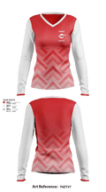Groesbeck High School Basketball 69271090 Women's Long Sleeve V-neck Shirt - 1