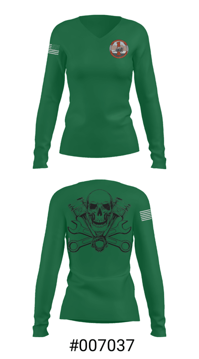 1st Battalion 10th Marines 30175509 Women's Long Sleeve V-neck Shirt - 43