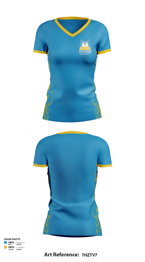 Women's Short Sleeve Vneck Shirt, Meridian Public Charter School Basketball, Men's Basketball, Teamtime, Team time, sublimation, custom sports apparel, team uniforms, spirit wear, spiritwear, sports uniforms, custom shirts, team store, custom team store, fundraiser sports, apparel fundraiser