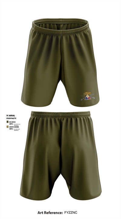 C Co, 2-70th AR, 2 ABCT, 1 ID 35817119 Athletic Shorts With Pockets - 2