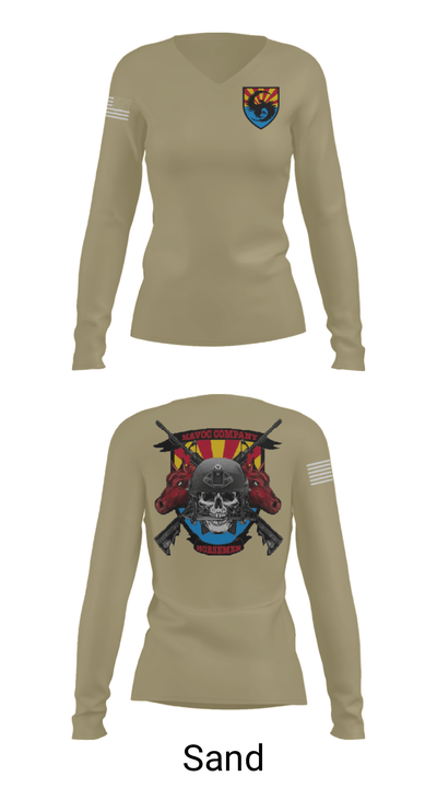 Student Holds Co. 51086881 Women's Long Sleeve V-neck Shirt - 42