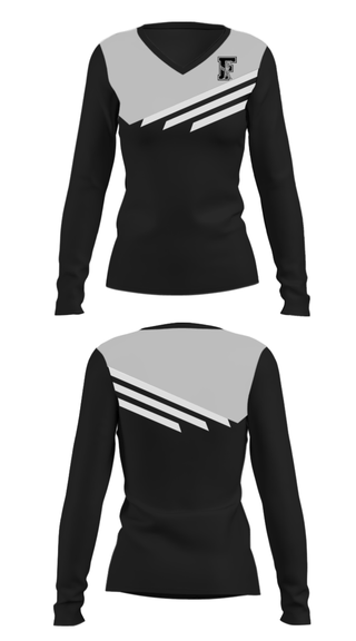 Women's Long Sleeve Vneck Shirt, Frontenac Jr High School Cross Country, Cross Country, Teamtime, Team time, sublimation, custom sports apparel, team uniforms, spirit wear, spiritwear, sports uniforms, custom shirts, team store, custom team store, fundraiser sports, apparel fundraiser