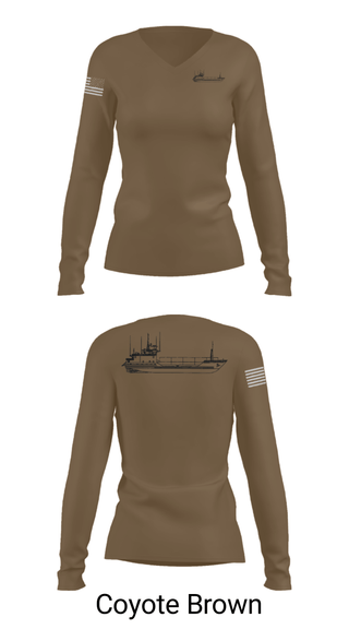Women's Long Sleeve Vneck Shirt, , Army, Teamtime, Team time, sublimation, custom sports apparel, team uniforms, spirit wear, spiritwear, sports uniforms, custom shirts, team store, custom team store, fundraiser sports, apparel fundraiser