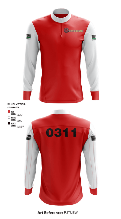 CITY DONUTS 48128680 Quarter Zip Jacket - 3