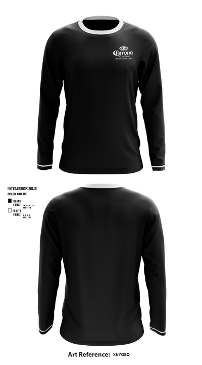 CORONA CUSTOM STEEL POOLS 15115975 Long Sleeve Performance Shirt - 1