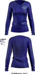 Gateway Regional High School Cheer 43593489 Women's Long Sleeve V-neck Shirt - 2