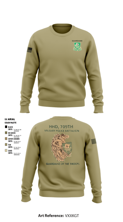709th MP BN HHD 13627069 Crew Neck Sweatshirt - 4
