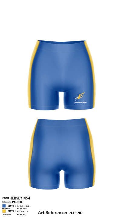 Caroline Middle School Volleyball 58375852 Women's Compression Shorts - 1