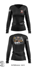 USS Montana 25481522 Women's Long Sleeve V-neck Shirt - 49
