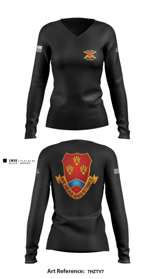 Women's Long Sleeve Vneck Shirt, , National Guard, Teamtime, Team time, sublimation, custom sports apparel, team uniforms, spirit wear, spiritwear, sports uniforms, custom shirts, team store, custom team store, fundraiser sports, apparel fundraiser