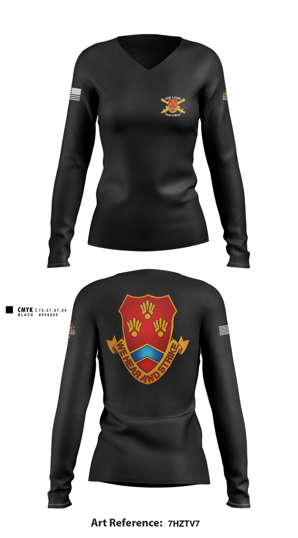 Women's Long Sleeve Vneck Shirt, , National Guard, Teamtime, Team time, sublimation, custom sports apparel, team uniforms, spirit wear, spiritwear, sports uniforms, custom shirts, team store, custom team store, fundraiser sports, apparel fundraiser