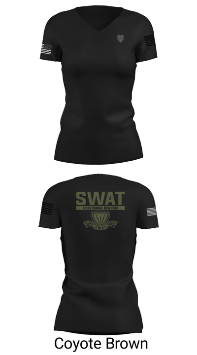 CHEEKTOWAGA SWAT 31207294 Women's Short Sleeve V-neck Shirt - 20