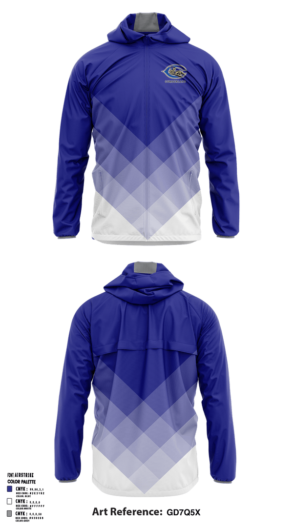 Windbreaker, Cumberland High School, School Spirit Store, Teamtime, Team time, sublimation, custom sports apparel, team uniforms, spirit wear, spiritwear, sports uniforms, custom shirts, team store, custom team store, fundraiser sports, apparel fundraiser