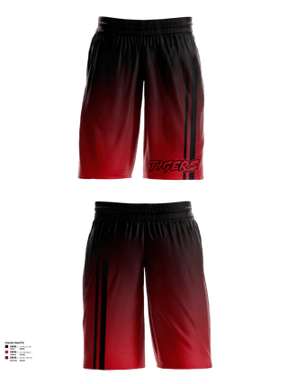 Mens Reversible Basketball Shorts, Tigers, Men's Basketball, Teamtime, Team time, sublimation, custom sports apparel, team uniforms, spirit wear, spiritwear, sports uniforms, custom shirts, team store, custom team store, fundraiser sports, apparel fundraiser