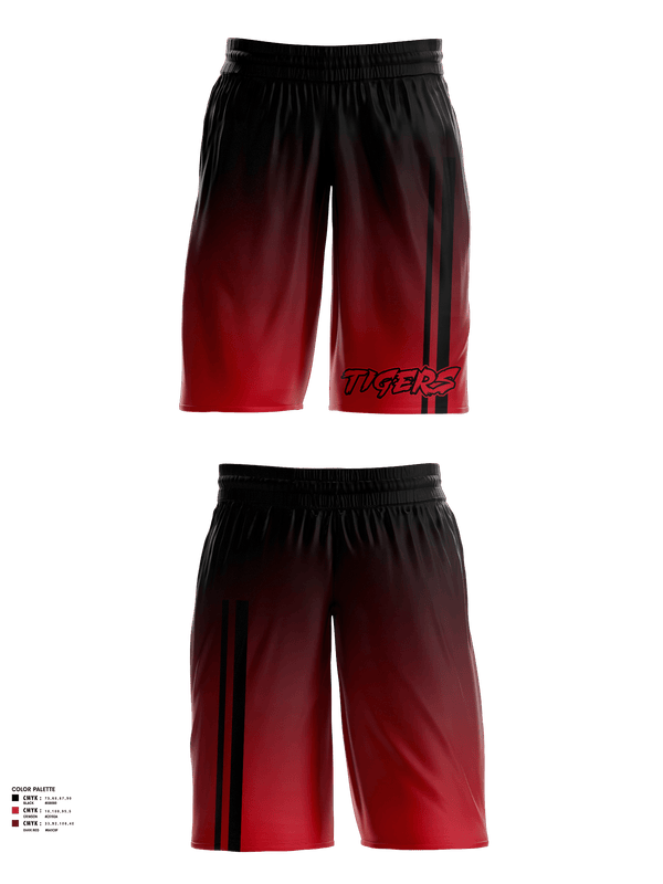 Mens Reversible Basketball Shorts, Tigers, Men's Basketball, Teamtime, Team time, sublimation, custom sports apparel, team uniforms, spirit wear, spiritwear, sports uniforms, custom shirts, team store, custom team store, fundraiser sports, apparel fundraiser