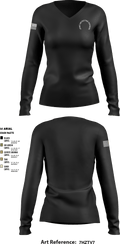 Bingham County Sheriff 36858547 Women's Long Sleeve V-neck Shirt - 1