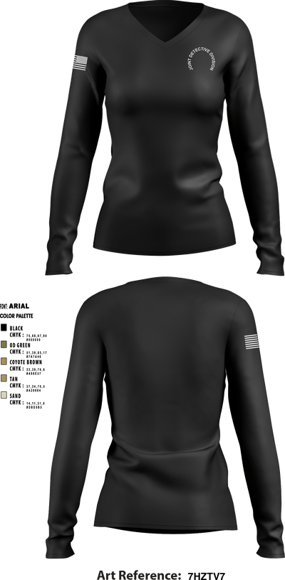 Bingham County Sheriff 36858547 Women's Long Sleeve V-neck Shirt - 1