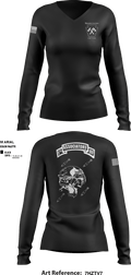 1-111th IN BN ** 38506759 Women's Long Sleeve V-neck Shirt - 10