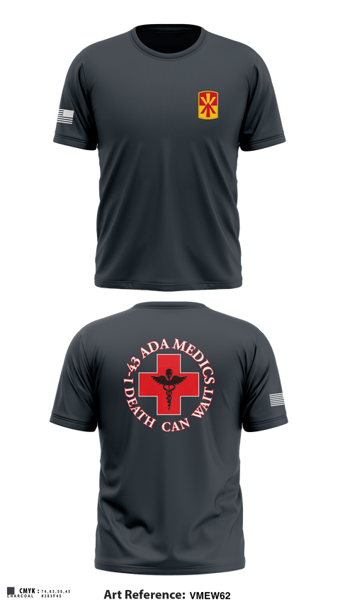 Short Sleeve Performance Shirt, Medics, 1-43 ADA, Army, Teamtime, Team time, sublimation, custom sports apparel, team uniforms, spirit wear, spiritwear, sports uniforms, custom shirts, team store, custom team store, fundraiser sports, apparel fundraiser