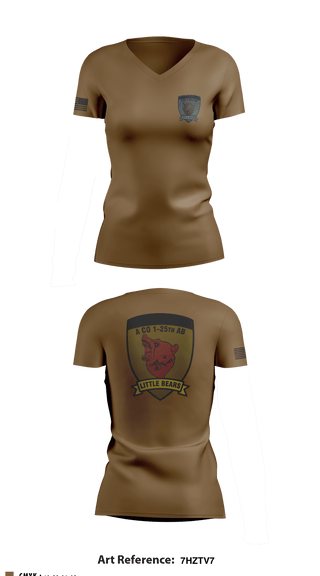 Women's Short Sleeve Vneck Shirt, A Co. 1-25 AB, Army, Teamtime, Team time, sublimation, custom sports apparel, team uniforms, spirit wear, spiritwear, sports uniforms, custom shirts, team store, custom team store, fundraiser sports, apparel fundraiser