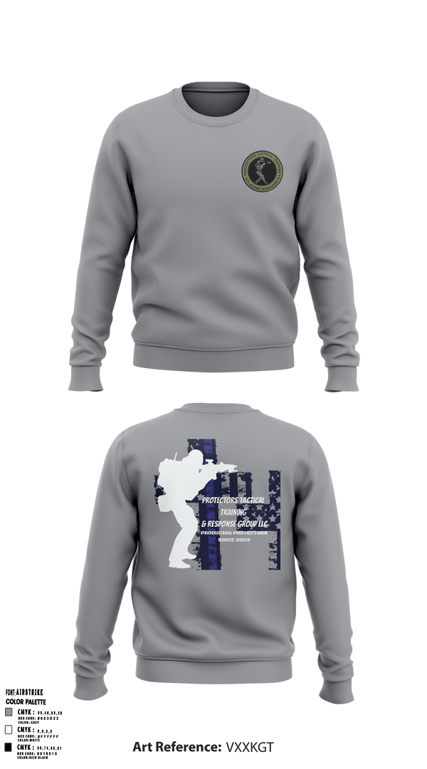 Crew Neck Sweatshirt, Protectors Tactical Training & Response Group LLC, , Teamtime, Team time, sublimation, custom sports apparel, team uniforms, spirit wear, spiritwear, sports uniforms, custom shirts, team store, custom team store, fundraiser sports, apparel fundraiser