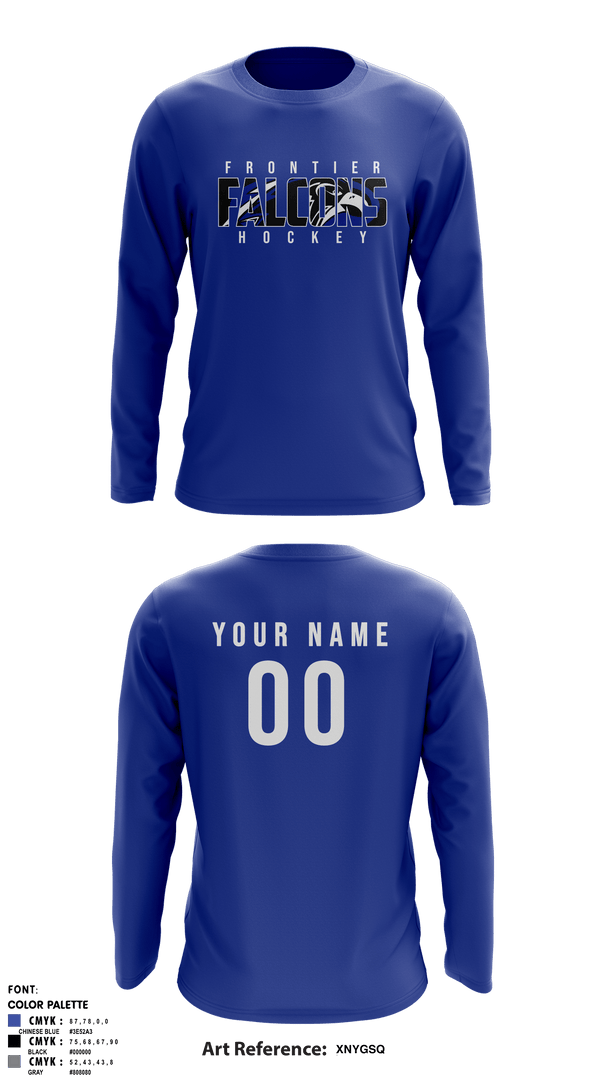 Long Sleeve Shooting Shirt, Frontier Central Hockey, Hockey, Teamtime, Team time, sublimation, custom sports apparel, team uniforms, spirit wear, spiritwear, sports uniforms, custom shirts, team store, custom team store, fundraiser sports, apparel fundraiser