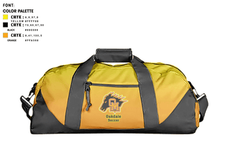 Duffle Bag, Oakdale High School Soccer, Men's Soccer, Teamtime, Team time, sublimation, custom sports apparel, team uniforms, spirit wear, spiritwear, sports uniforms, custom shirts, team store, custom team store, fundraiser sports, apparel fundraiser