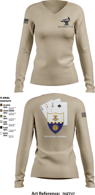 Women's Long Sleeve Vneck Shirt, , Army, Teamtime, Team time, sublimation, custom sports apparel, team uniforms, spirit wear, spiritwear, sports uniforms, custom shirts, team store, custom team store, fundraiser sports, apparel fundraiser