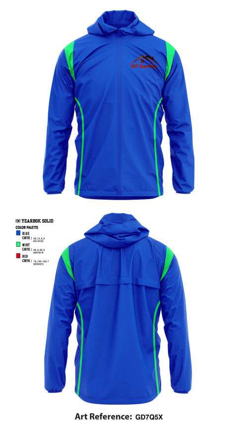 Windbreaker, E&D Remodeling and Siding LLC, , Teamtime, Team time, sublimation, custom sports apparel, team uniforms, spirit wear, spiritwear, sports uniforms, custom shirts, team store, custom team store, fundraiser sports, apparel fundraiser