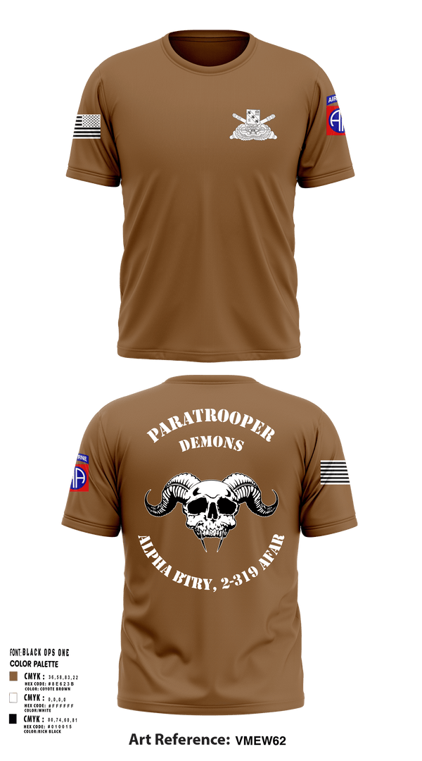 Short Sleeve Performance Shirt, ALPHA BTRY, 2-319th AFAR, Army, Teamtime, Team time, sublimation, custom sports apparel, team uniforms, spirit wear, spiritwear, sports uniforms, custom shirts, team store, custom team store, fundraiser sports, apparel fundraiser
