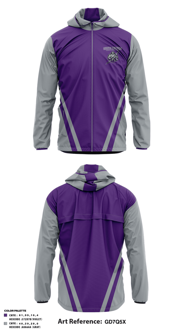 Windbreaker, South Garner High School Track and Field, Track & Field, Teamtime, Team time, sublimation, custom sports apparel, team uniforms, spirit wear, spiritwear, sports uniforms, custom shirts, team store, custom team store, fundraiser sports, apparel fundraiser