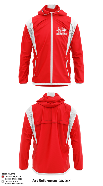 North Attleborough High School Swimming 66715277 Windbreaker - 42