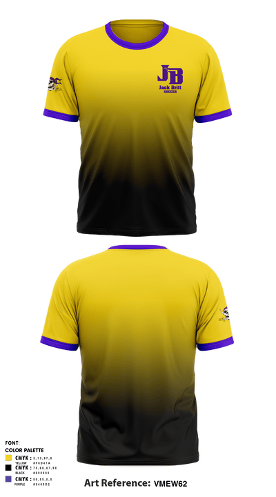 Jack Britt High School Soccer 14751737 Short Sleeve Performance Shirt - 1
