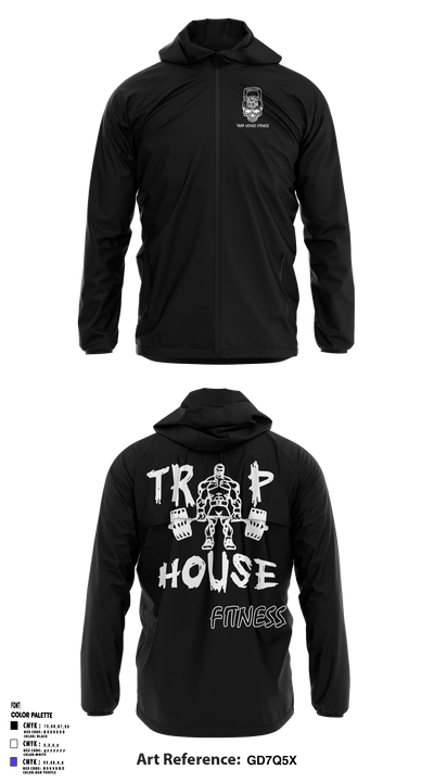 Trap House Fitness 35010693 Windbreaker - 3
