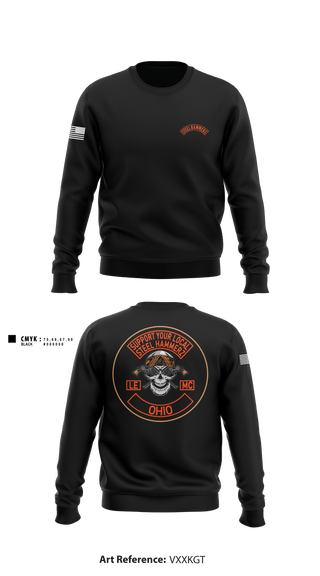 Crew Neck Sweatshirt, Support steel hammerz, Police, Teamtime, Team time, sublimation, custom sports apparel, team uniforms, spirit wear, spiritwear, sports uniforms, custom shirts, team store, custom team store, fundraiser sports, apparel fundraiser
