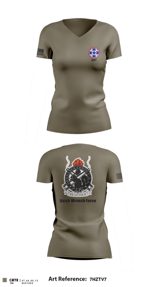 Women's Short Sleeve Vneck Shirt, , Army, Teamtime, Team time, sublimation, custom sports apparel, team uniforms, spirit wear, spiritwear, sports uniforms, custom shirts, team store, custom team store, fundraiser sports, apparel fundraiser