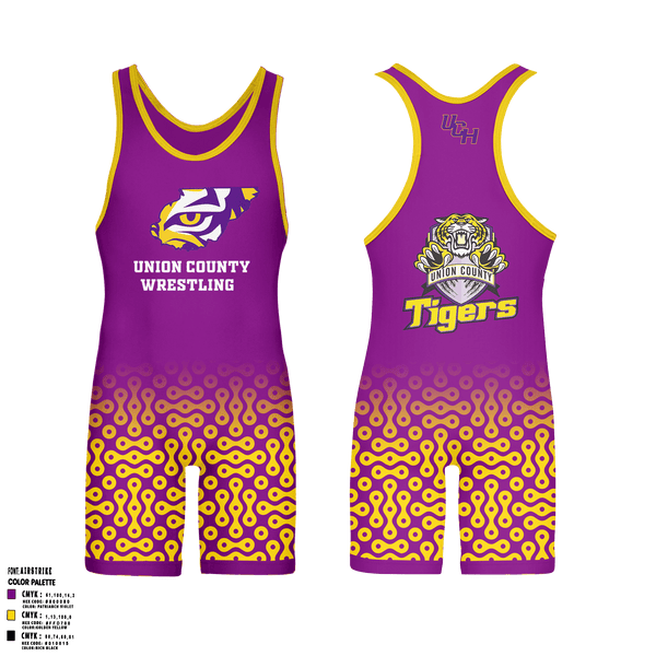 Wrestling Singlet, Union County High School Wrestling, Wrestling, Teamtime, Team time, sublimation, custom sports apparel, team uniforms, spirit wear, spiritwear, sports uniforms, custom shirts, team store, custom team store, fundraiser sports, apparel fundraiser