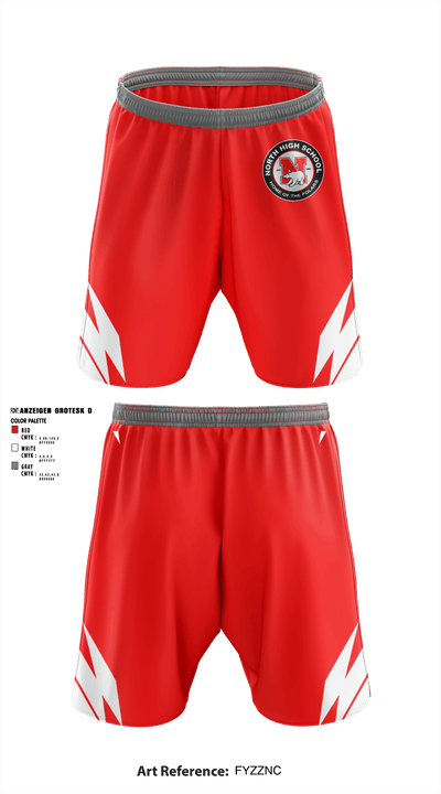 North Senior High School Gymnastics 87380048 Athletic Shorts With Pockets - 1