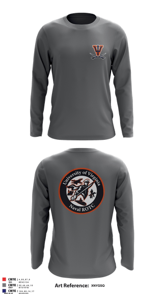Long Sleeve Performance Shirt, University of Virginia NROTC, Navy, Teamtime, Team time, sublimation, custom sports apparel, team uniforms, spirit wear, spiritwear, sports uniforms, custom shirts, team store, custom team store, fundraiser sports, apparel fundraiser