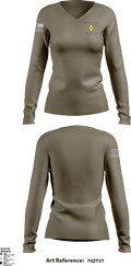 MCES 54874051 Women's Long Sleeve V-neck Shirt - 1