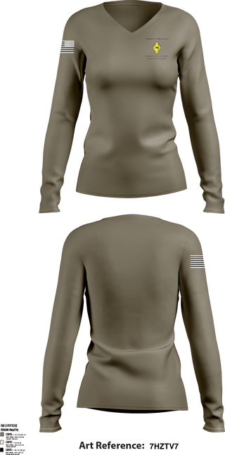 Women's Long Sleeve Vneck Shirt, , Marines, Teamtime, Team time, sublimation, custom sports apparel, team uniforms, spirit wear, spiritwear, sports uniforms, custom shirts, team store, custom team store, fundraiser sports, apparel fundraiser