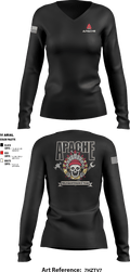 5-7 Cav 24343942 Women's Long Sleeve V-neck Shirt - 1