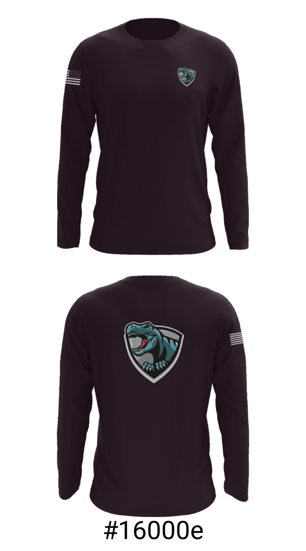 Long Sleeve Performance Shirt, Rex95 Dino’s, Bowling, Teamtime, Team time, sublimation, custom sports apparel, team uniforms, spirit wear, spiritwear, sports uniforms, custom shirts, team store, custom team store, fundraiser sports, apparel fundraiser