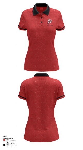 Women's Short Sleeve Performance Polo, Big Reds, Track & Field, Teamtime, Team time, sublimation, custom sports apparel, team uniforms, spirit wear, spiritwear, sports uniforms, custom shirts, team store, custom team store, fundraiser sports, apparel fundraiser